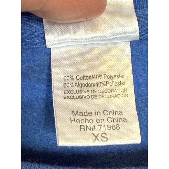 Disney Sweatshirt Blue Women’s Size XS Mickey Mouse And Friends Embroidered - Picture 4 of 5